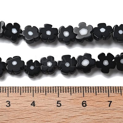 Handmade Millefiori Lampwork Beads Strands LAMP-F035-09E-1