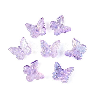 Electroplate Transparent Glass Beads EGLA-N057-03E-1