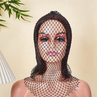 1Pc Polyester Fascinator Mesh Face Veil OHAR-FG0001-05C-1