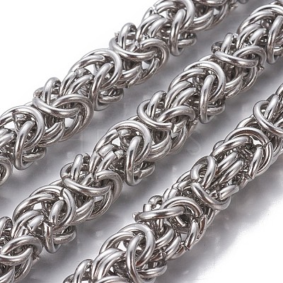 Tarnish Resistant 304 Stainless Steel Byzantine Chains CHS-P007-07P-03-1