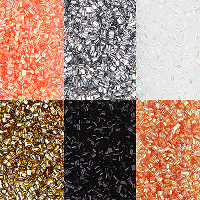 12702Pcs 6 Colors Halloween Theme Plastic Tube Beads FIND-DC0006-28A-1