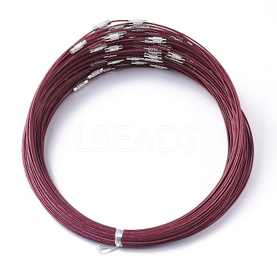 Stainless Steel Wire Necklace Cord DIY Jewelry Making X-TWIR-R003-09-1