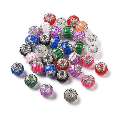 Transparent Resin Rhinestone Beads OACR-D307-05-1