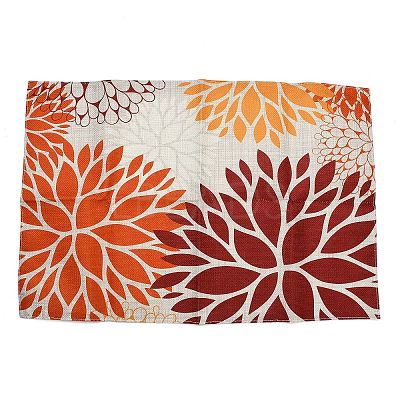 Autumn Floral Linen Placemat AJEW-Z051-02C-1