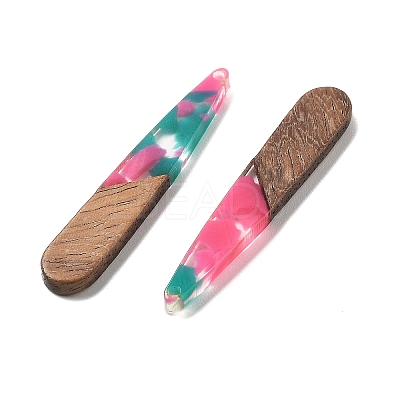 Resin and Walnut Pendants FIND-R051-08H-1