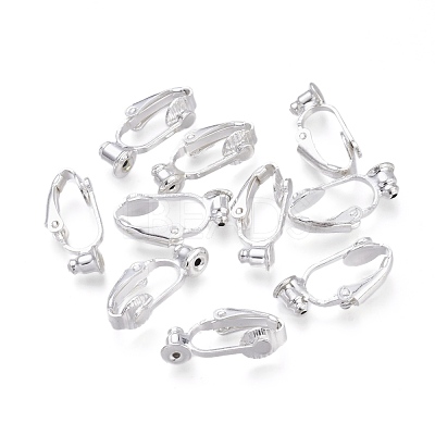 Brass Clip-on Earring Converters Findings KK-Q115-S-1