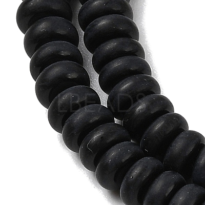 Natural Black Onyx(Dyed & Heated) Beads Strands G-P575-A37-4x2mm-1