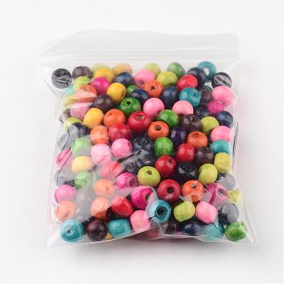 Lead Free Round Natural Wood Beads X-WOOD-S612-M-LF-1