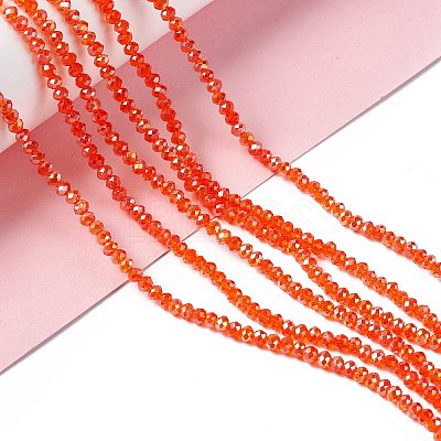 Electroplate Glass Beads Strands LS-EGLA-R048-2mm-21-1