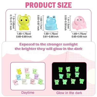 10Pcs Luminous Resin Display Decorations RESI-YW0004-11A-1