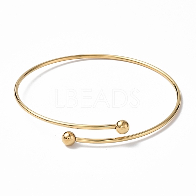 Ion Plating(IP) Adjustable 304 Stainless Steel Wire Cuff Bangle Making X-MAK-F286-02G-1