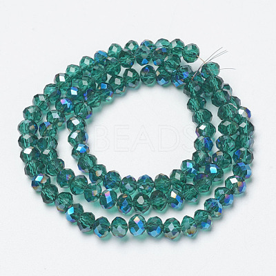 Electroplate Glass Beads Strands EGLA-A034-T6mm-I15-1