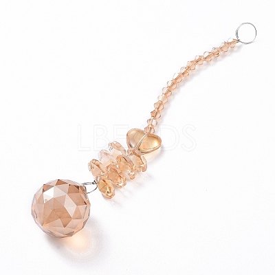 Crystal Teardrop Beaded Wall Hanging Decoration Pendant Decoration LS-HJEW-G019-01A-1