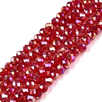 Electroplate Glass Beads Strands EGLA-A044-T3mm-B01-1
