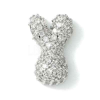 Rack Plating Brass Clear Cubic Zirconia Pendants KK-S378-01P-Y-1