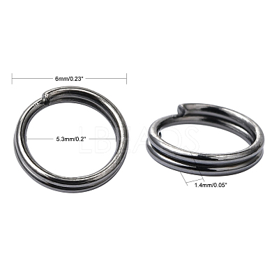 Iron Split Rings JRD6MM-01B-NF-1