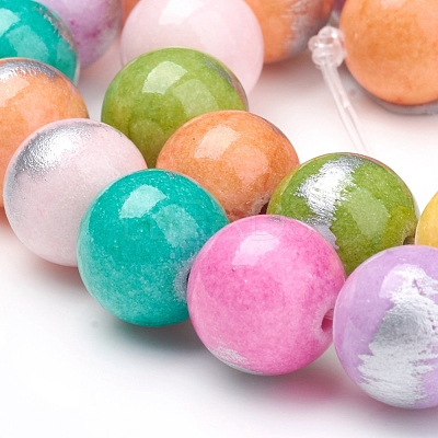 Natural Mashan Jade Beads Strands G-G833-8mm-14-1