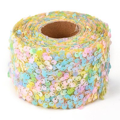 Polyester Elastic Sequin Ribbons OCOR-L045-A12-1