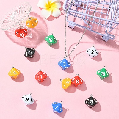 30Pcs 6 Colors Acrylic Pendants OACR-CJ0002-47-1
