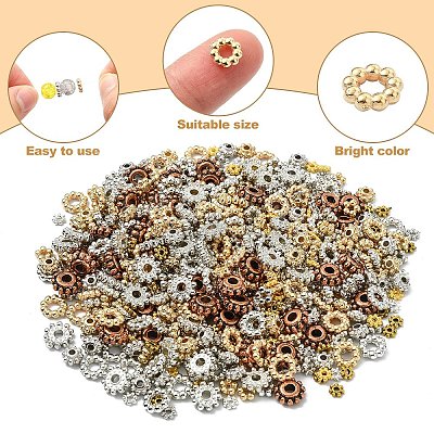 600Pcs 12 Styles CCB Plastic Bead Spacers CCB-YW0001-62-1