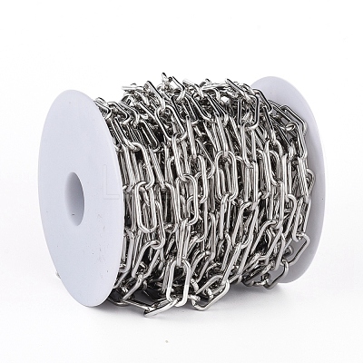 Tarnish Resistant 304 Stainless Steel Paperclip Chains CHS-D027-02P-1