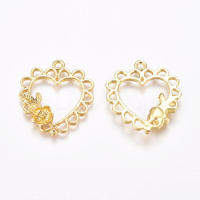 Open Back Bezel Pendants PALLOY-TAC0010-05G-1