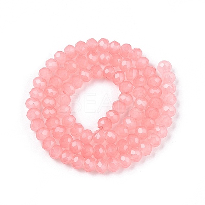 Baking Paint Imitation Jade Glass Bead Strands DGLA-A034-J6MM-A31-1