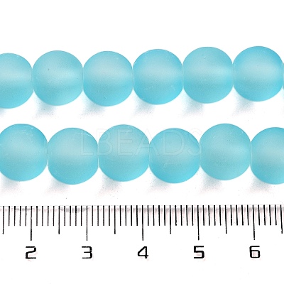 Baking Paint Transparent Glass Bead Strands X-GLAA-S031-10mm-21-1
