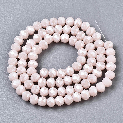 Electroplate Glass Beads Strands EGLA-A034-P8mm-A08-1