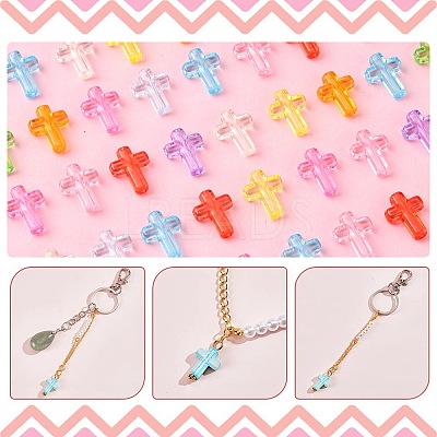 250Pcs Transparent Acrylic Beads TACR-CJ0001-54-1