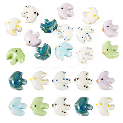 14Pcs Handmade Porcelain Ceramic Beads PORC-TA0001-76-1
