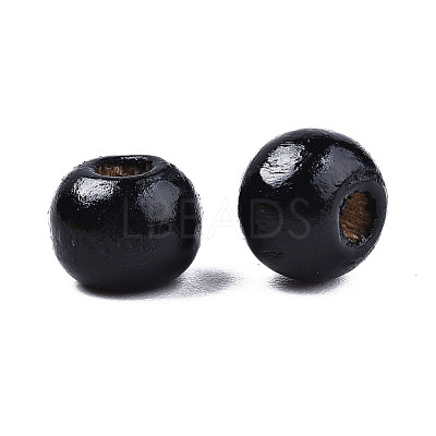 Dyed Natural Wood Beads WOOD-Q006-8mm-17-LF-1