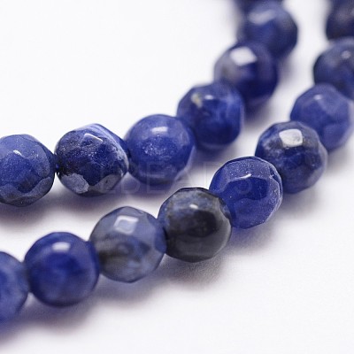 Natural Sodalite Beads Strands X-G-D840-19-4mm-1