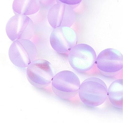 Synthetic Moonstone Beads Strands G-R375-8mm-A02-1
