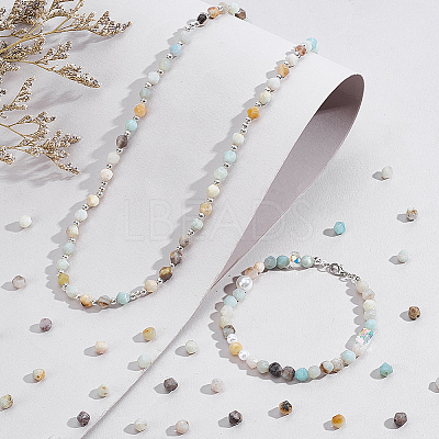 2 Strands Natural Flower Amazonite Beads Strands G-PH0003-37-1
