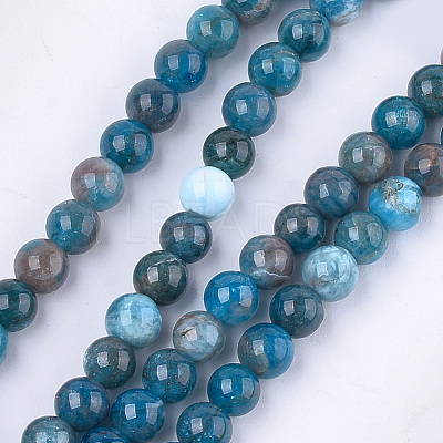 Natural Apatite Beads Strands G-S333-6mm-031-1