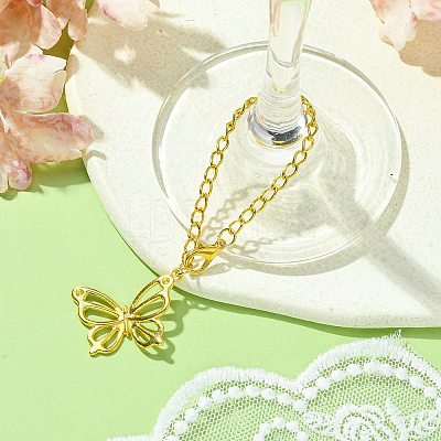 Alloy Butterfly Cup Pendant Decorations HJEW-JM01786-1