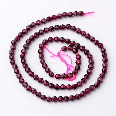 Natural Garnet Bead Strands G-K145-F-3mm-AB-1