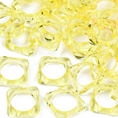 Transparent Acrylic Finger Rings LS-RJEW-T010-03H-1