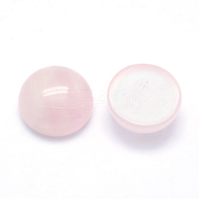 Natural Rose Quartz Cabochons G-P393-R20-12mm-1