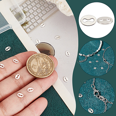 20Pcs 925 Sterling Silver Chain Tabs STER-BC0002-87P-1