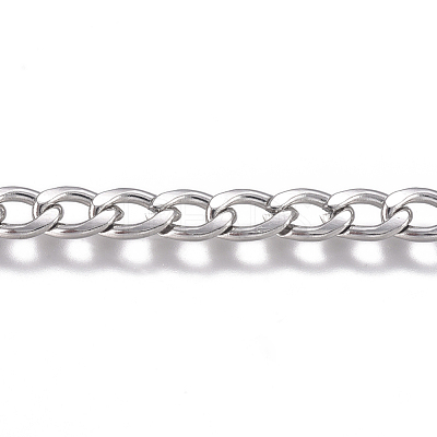 Tarnish Resistant 201 Stainless Steel Chain CHS-G017-11P-1.0mm-1