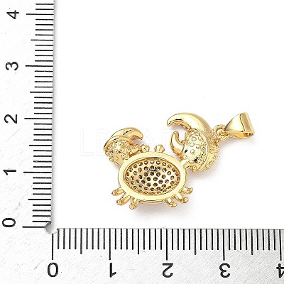 Brass Micro Pave Cubic Zirconia Pendants KK-P330-01A-G-1