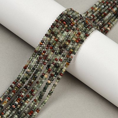 Natural African Bloodstone Beads Strands G-S388-A02-1x2mm-1