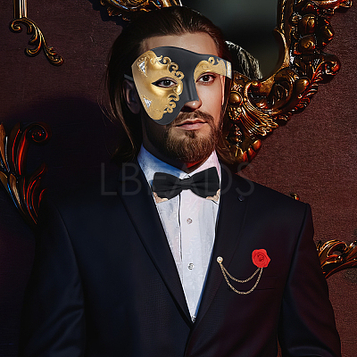 Plastic Masquerade Masks AJEW-OC0014-98A-1
