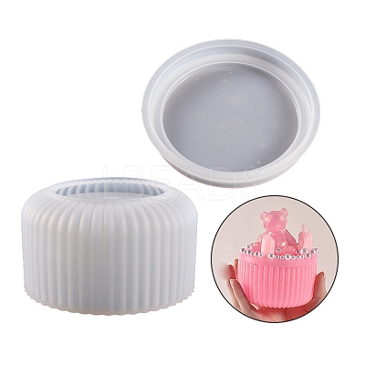 Column DIY Silicone Bear Storage Box Molds LS-DIY-G079-20D-1