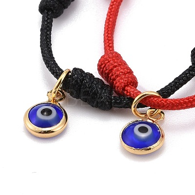 Adjustable Nylon Thread Charm Bracelets BJEW-JB06274-1