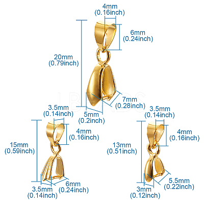 Brass Ice Pick Pinch Bails KK-TA0007-51-1