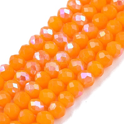 Electroplate Opaque Solid Color Glass Beads Strands EGLA-A044-P3mm-L29-1