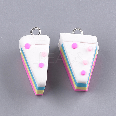 Handmade Polymer Clay Pendants X-CLAY-T015-02B-1